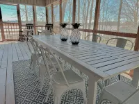 Lake House Cabin 3Br/2BA Sleeps 6 Water Front with Private Boat Dock for Fishing - 4-Star