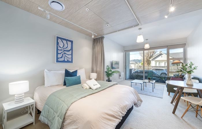 Petone Studio - Balcony, Bath Tub, Sleeps 2