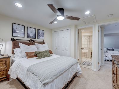 True ski-in/out two-level condo BH. Perfect for two families with a king suite.