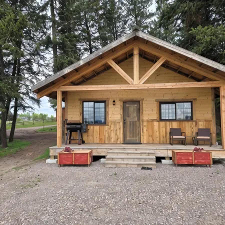 "Lewis and Clark" cabin at Columbia Mountain Ranch. Near Glacier National Park!