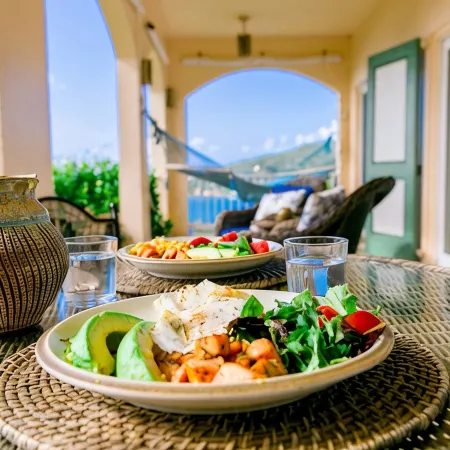House of Open Arms Villa, Above Hurricane Hole, White Water Views,Romantic! Pool