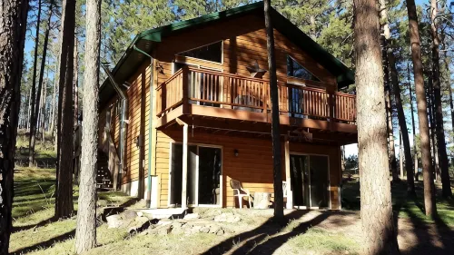 Modern Black Hills home nestled in the pines near beautiful Pactola Lake - balcony