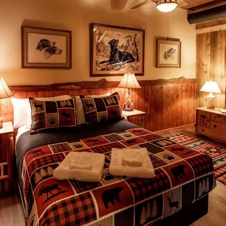Northwoods Rustic Lodge steps away from Round Lake in Richardson Bay & Pontoon