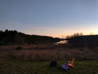 "Twins East" Waterfront property and micro cabin- 10 minutes from Watkins Glen! - Alphydda