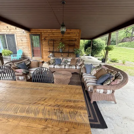 gaze at Seneca Rocks from living room sofa