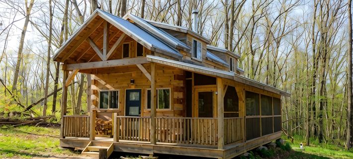 Tanager cabin at Driftless Creek Hotels in Vernon County