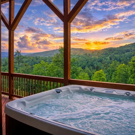 Large Mountaintop Cabin Sleeps 16! Blue Ridge Mountain Views & Wraparound Deck
