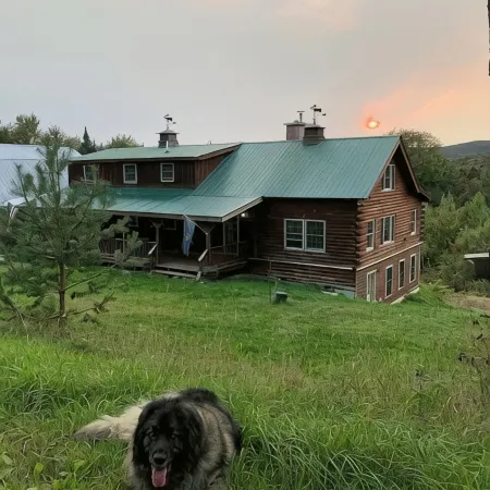 Dog Friendly Log Cabin + Wood Stove + Sauna + High Speed WiFi! 25 Min to Stowe!