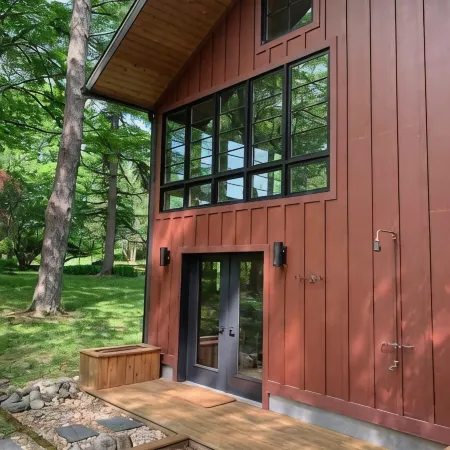 Hudson Valley stunning lake side modern barn in an Enchanted Forest