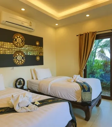 วิลล่าสองห้องนอนสำหรับครอบครัวพร้อมสระว่ายน้ำ