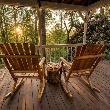 Charming Bear: Secluded Mountain Cabin w/ Firepit, Views, 2 Living Areas & Pets!