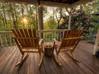 Charming Bear: Secluded Mountain Cabin w/ Firepit, Views, 2 Living Areas & Pets!