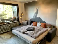 Our FeWo Luchsbutze - right on the forest, with balcony, garage u. WIFI - 3 stjerner