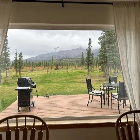 Great views from A Second Home in Denali, vacation rental, close to the Park!