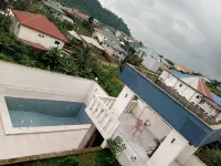Modern two-rooms spacious apartment with pool, terrace,amazing sea and town view