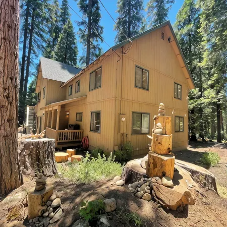 “Big Trees Retreat,” Boasts 5BR/2.5BA, Sleeps-16. 2-level living. Dog friendly!