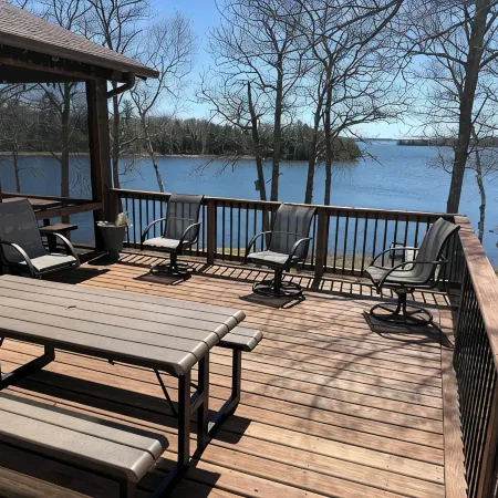 Private Newly Built Woman Lake Cabin with Detached Barn Style Bunk House