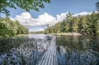 Lovely lakeside setting on beautiful Alamoosook Lake.