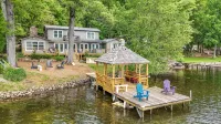 Lakefront Seclusion! - UPDATED! Dock, Hot tub, fire pit, pet friendly with fee,