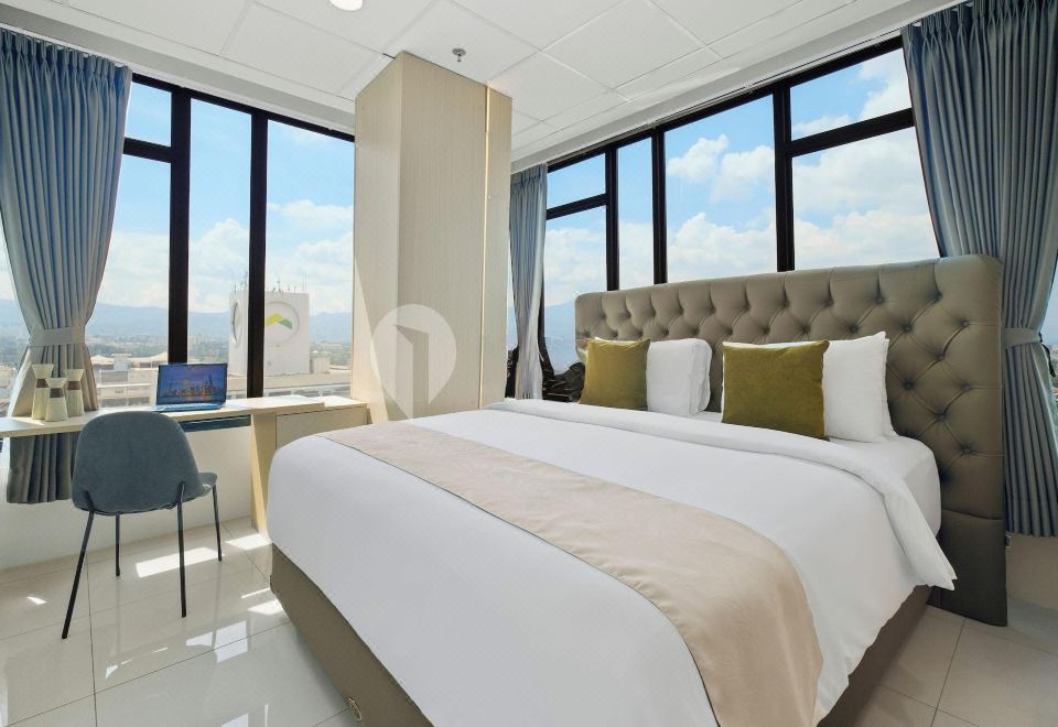 사브야 아파트호텔의 침실 모습