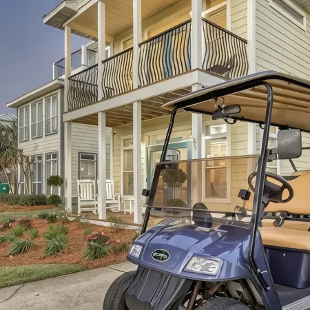 Sun City Crystal Beach 6-SEAT STREET LEGAL GOLF CART COMES WITH THIS RENTAL!!!