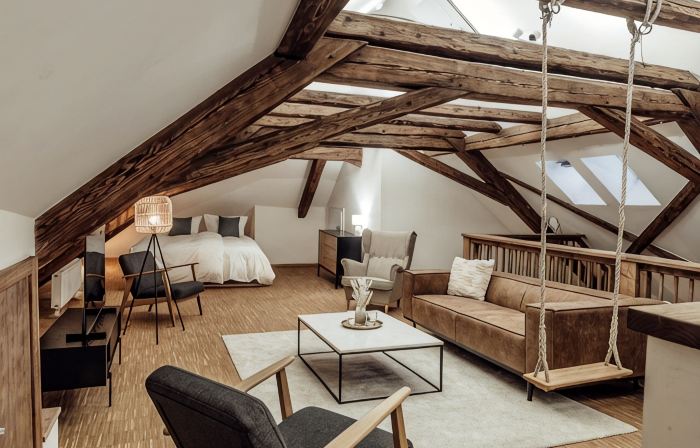 Großes Design Apartmentinnenstadtgruppe&familie