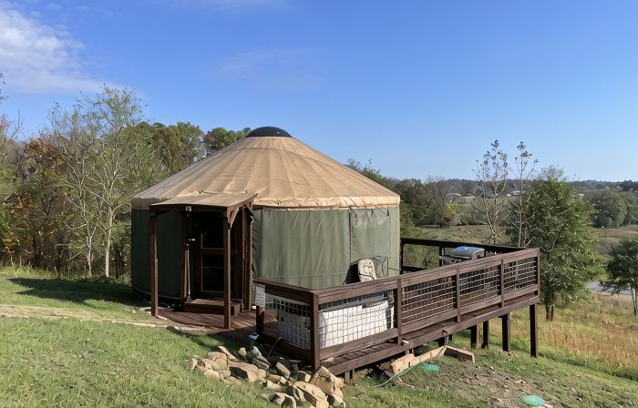 Luxury Yurt for Couples with Hot Tub on Deck