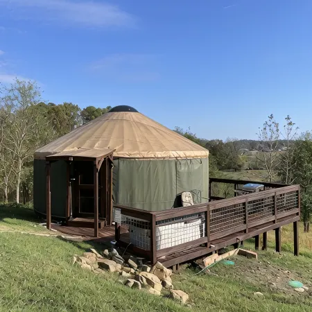 Luxury Yurt for Couples with Hot Tub on Deck