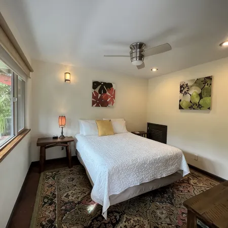 Jungle view bedroom with private entrance,outdoor private Bali style bathroom