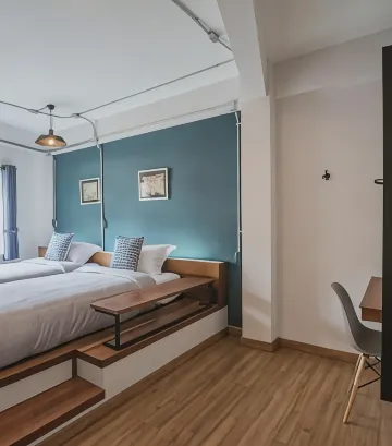 ห้องเตียงแฝดพร้อมห้องน้ำส่วนตัว