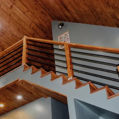 Hidden Springs Cottage, Rome, GA, King Loft Bedroom, Private Lake Access