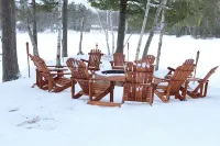Lazy Bear Lodge on snow/UTV trails and lake