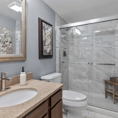 Winter Getaway with Cozy Fireplace in This Elegant Lake Geneva Condo & King Bed.