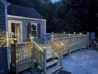 5 bedroom, 3 bath, beautiful hickory kitchen, large living space, sleeps 14