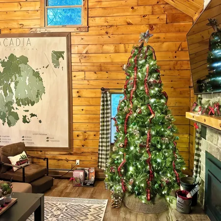 NEW!  3 Acre Log Cabin w/ Bay Views, Firepit & Grill Near Acadia