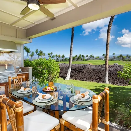 Sophisticated freshly remodeled two story Golf Villa w/Private Beach Club