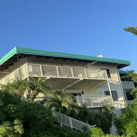 Spectacular View of St Thomas Harbor from both floors & Pool at Bettye’s Villa.
