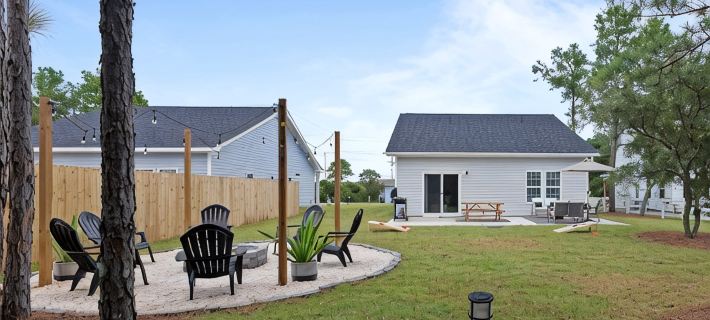 Coastal Retreat 10 Minutes to Beach w/ King Bed, Grill, Fire Pit & Game Room Hotels in Onslow County