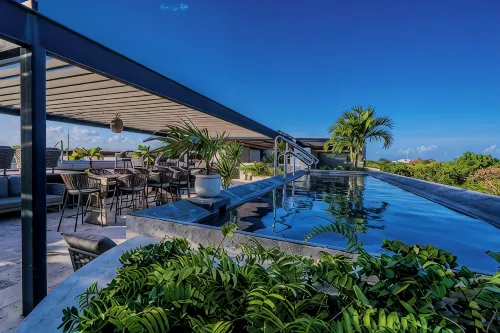 2BR GROUND floor: Pool, Hot tub, Big Gym, Beach Access LUX AWA Playacar