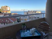 By the sea, calm studio with terrace, near Monaco.