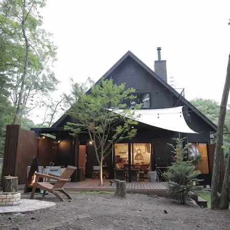 [TV] Luxury adult secret base villa 120 ㎡ Sauna, stone bath, bonfire, BBQ [Zen Building]