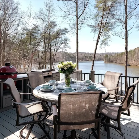 Hygge House on Lanier - the ULTIMATE lake cabin - dock, arcade, hottub, & grills