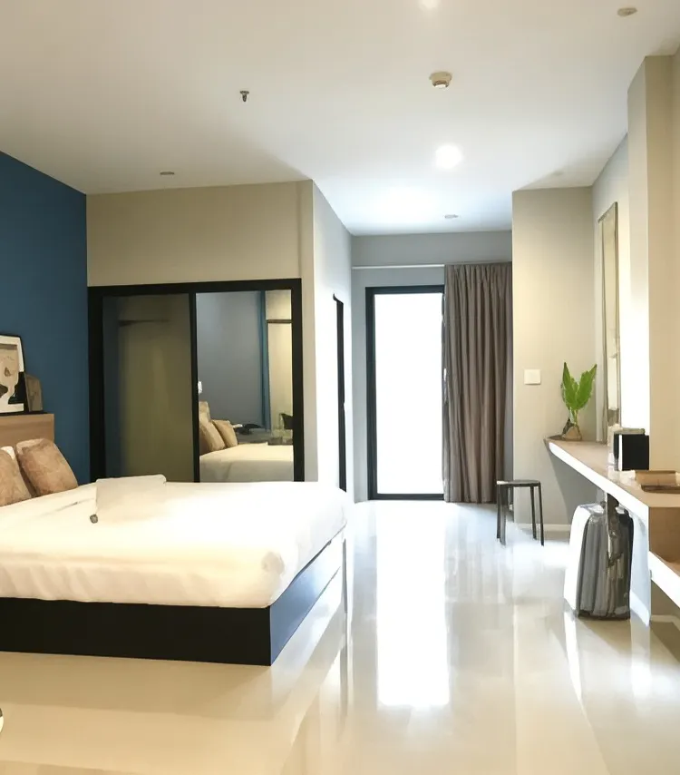 ห้องคิงพร้อมวิวลานเฉลียงดีลักซ์