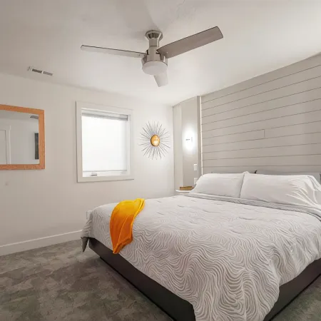 Natures Best Modern - Amazing GETAWAY, 2- Person LED Shower, 75" TV, King Bed