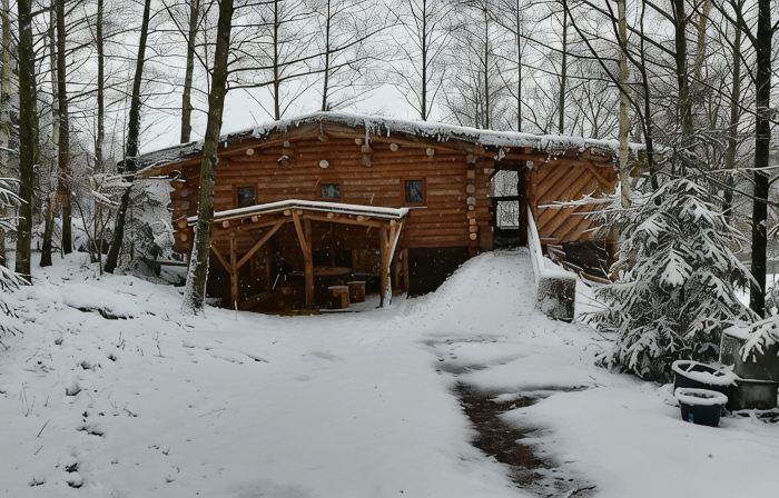 Unusual, secluded log cabin in the Vosges with luxury spa