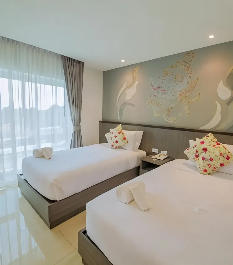 ห้องดีลักซ์ห้องนอนเดียวแบบทวิน