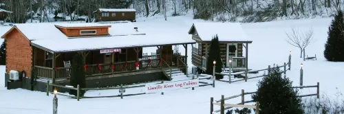 Linville River Log Cabins - Bergblick