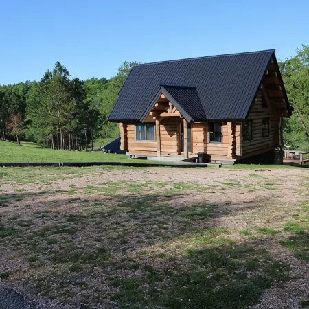Waterfall View Cabin at White Buffalo Lodge;Family-friendly with lake access