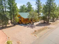 Charming 2-bedroom Cabin with WiFi, Wood Stove and AC in serene Heber-Overgaard! ヒーバー＝オーバーガアードのホテル