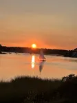 Quick walk to private beach from this brand new 3-bedroom cottage